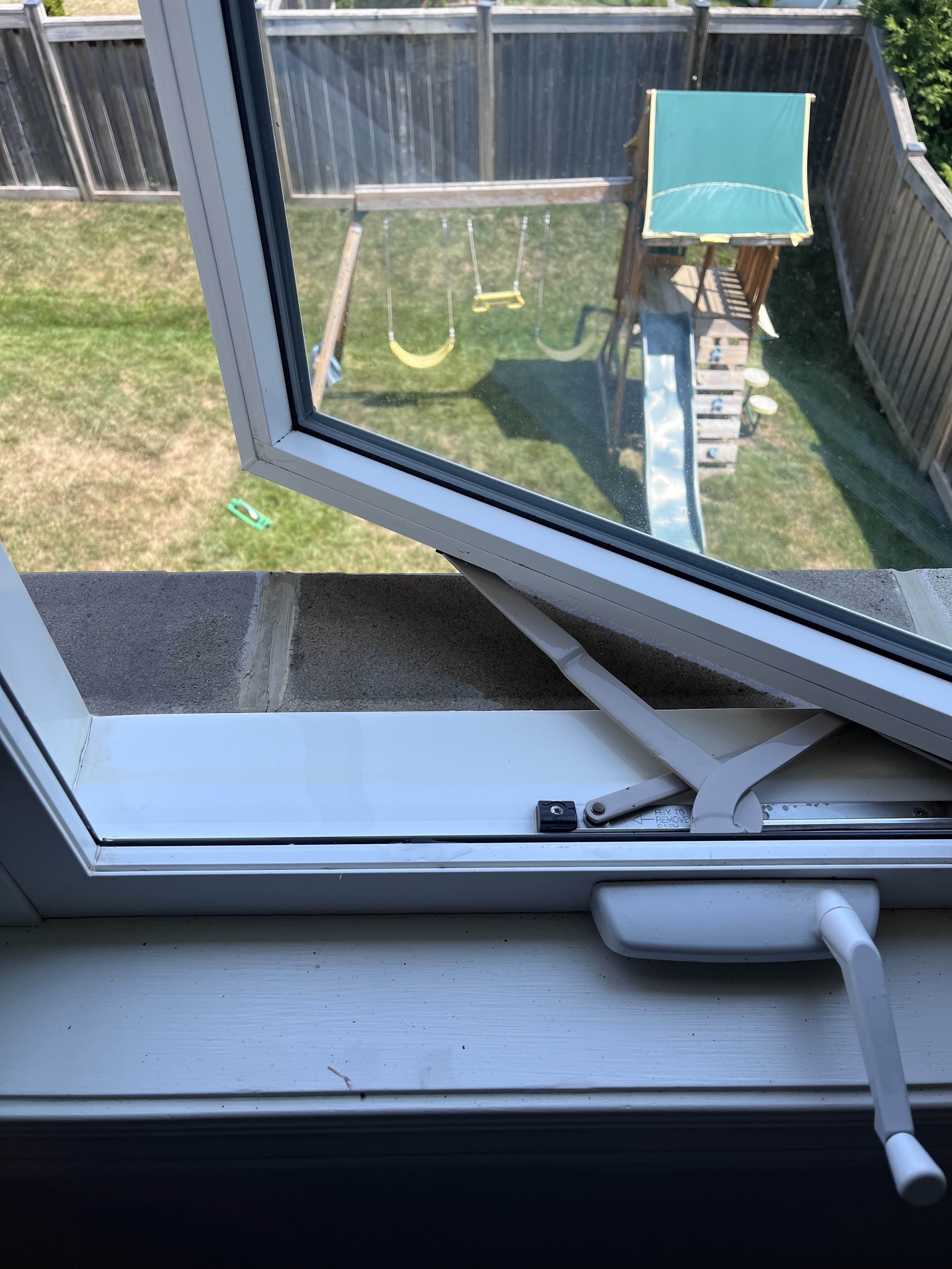 Interior window before cleaning